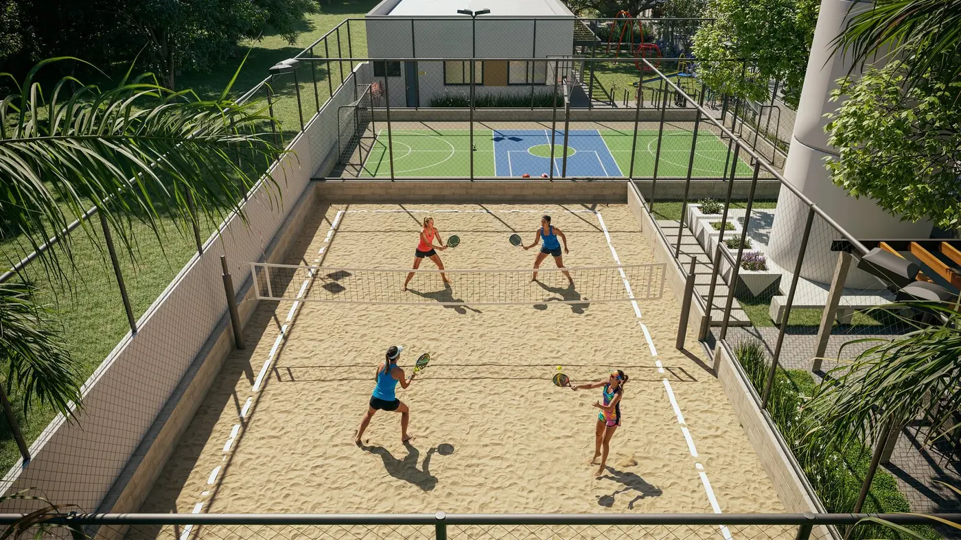 Quadra de beach tennis